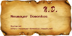 Neumayer Domonkos névjegykártya